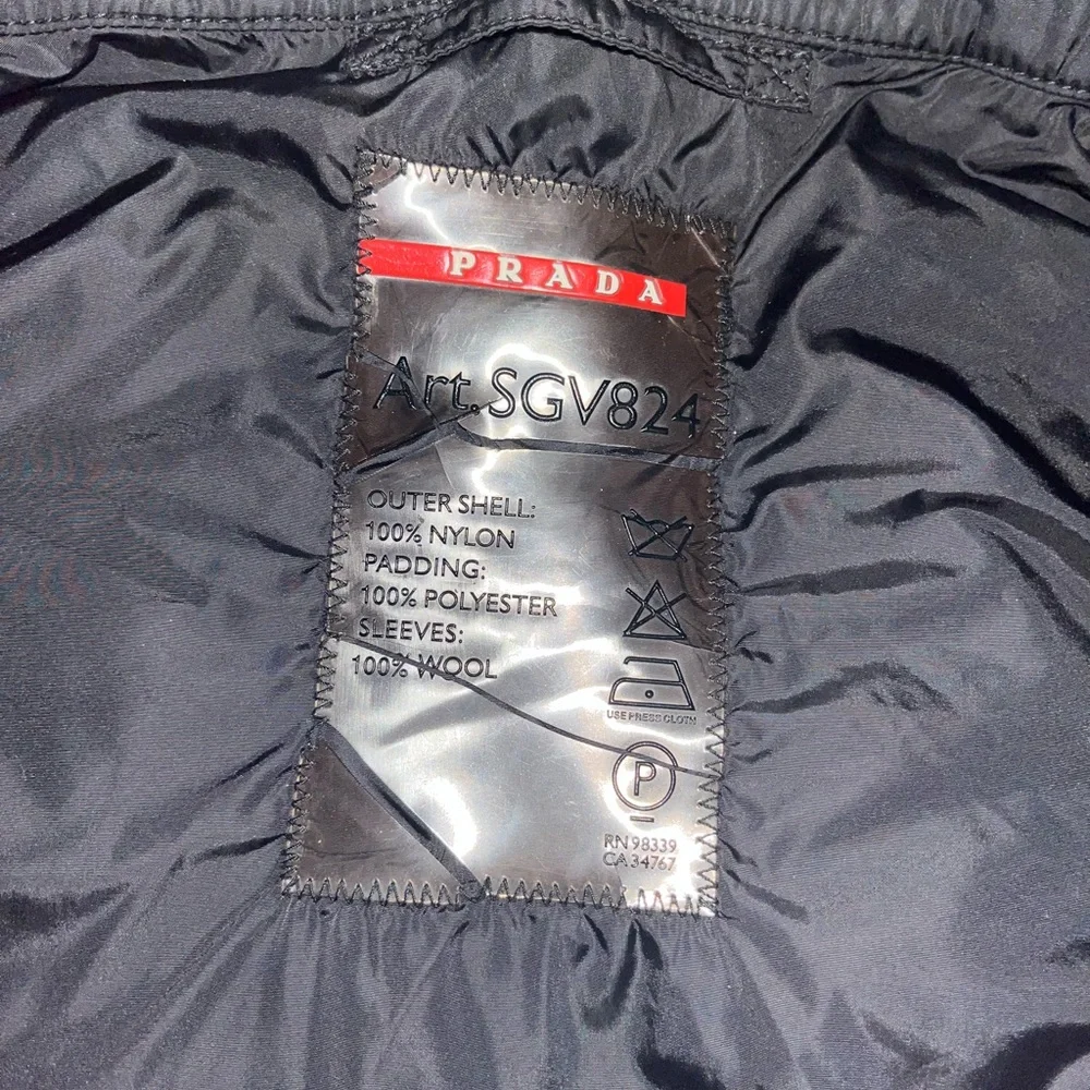 Prada Nylon and Wool Windbreaker Style Jacket